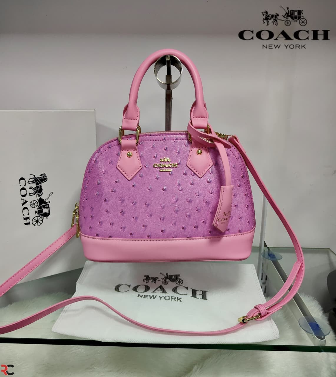 Coach Textured Ostrich Style Alma Bag