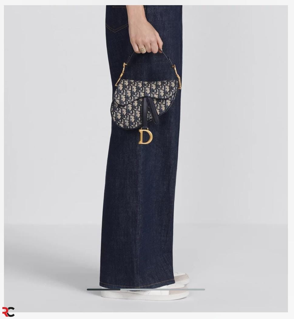Dior Mini Oblique Jacquard Saddle Bag