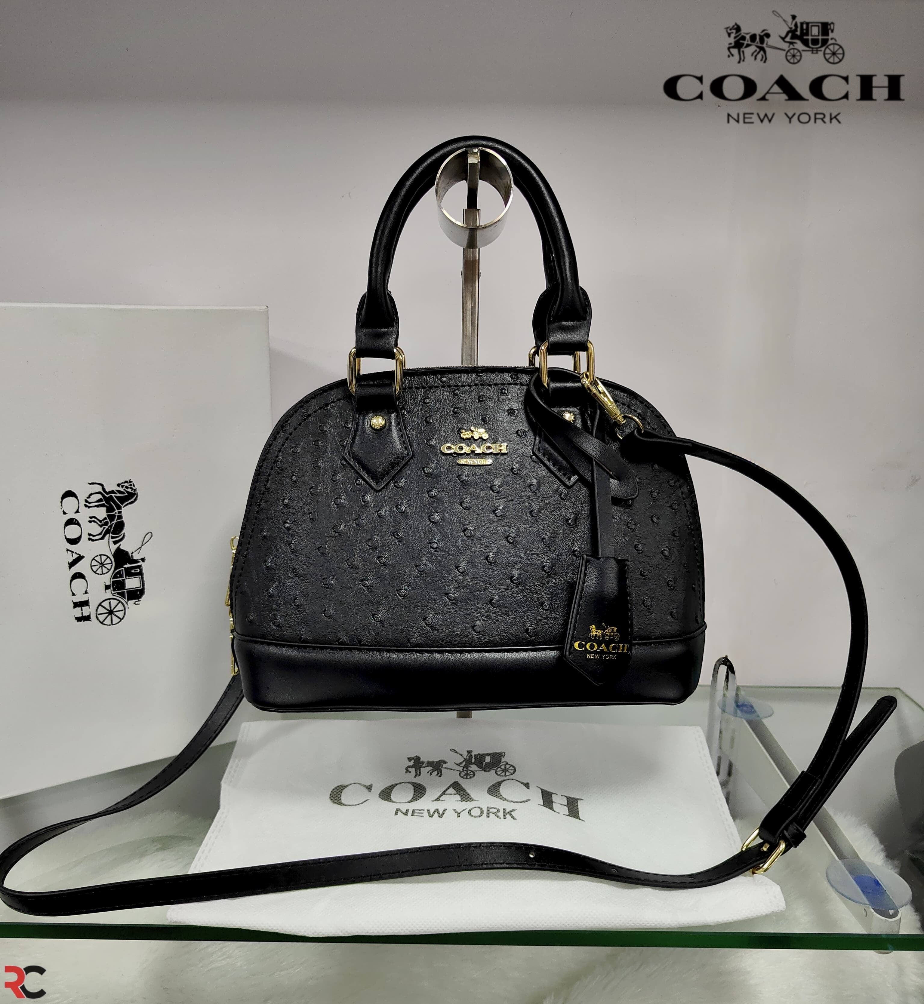 Coach Textured Ostrich Style Alma Bag