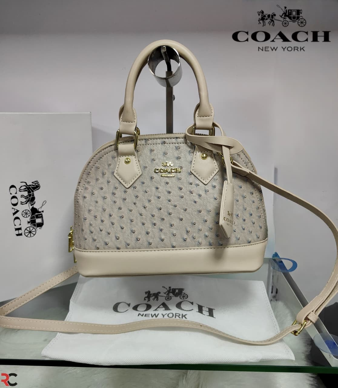 Coach Textured Ostrich Style Alma Bag