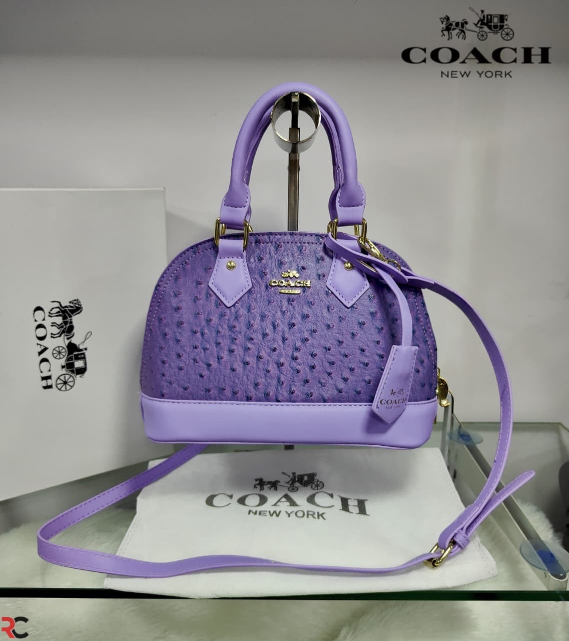 Coach Textured Ostrich Style Alma Bag