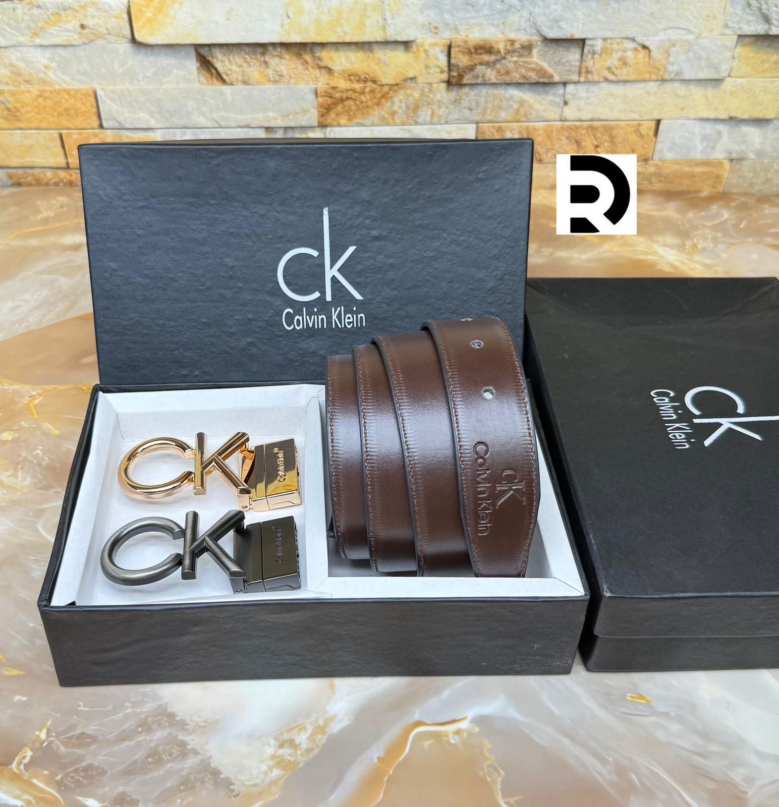 Calvin Klein Doulble Buckle Reversible Belt