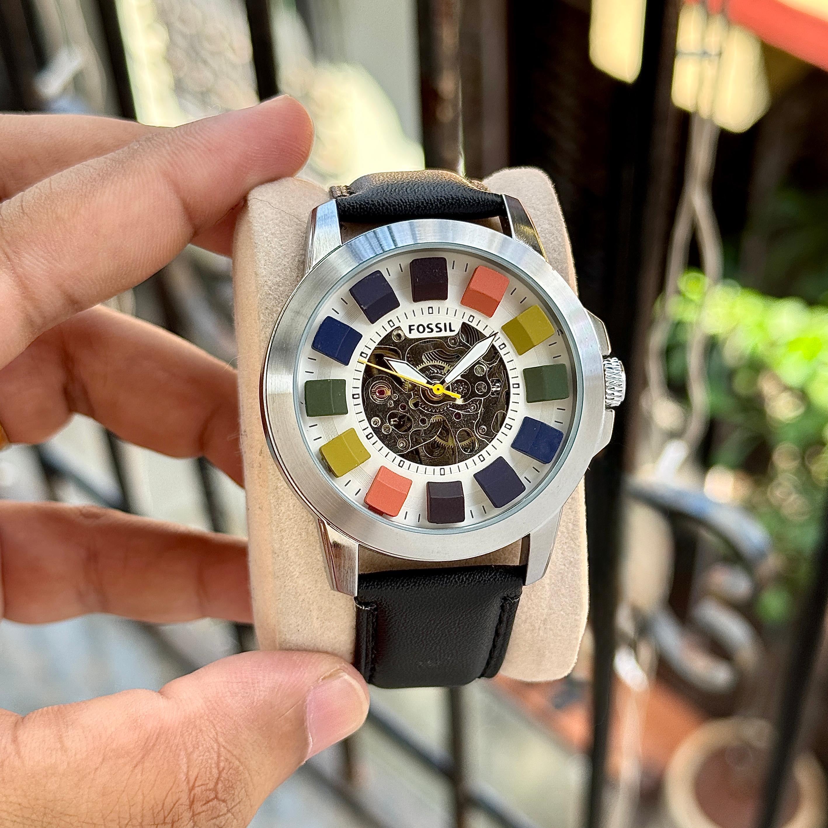 Fossil Grant Automatic Multicolour Skeleton Dial Series