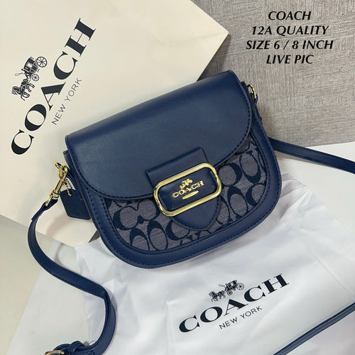 Coach Morgan Saddle Bag In Signature Chambray
