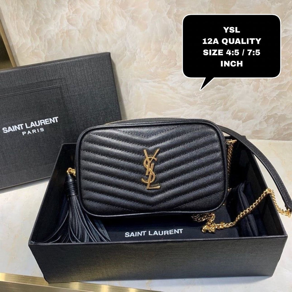 YSL Lou Mini Leather Shoulder Bag