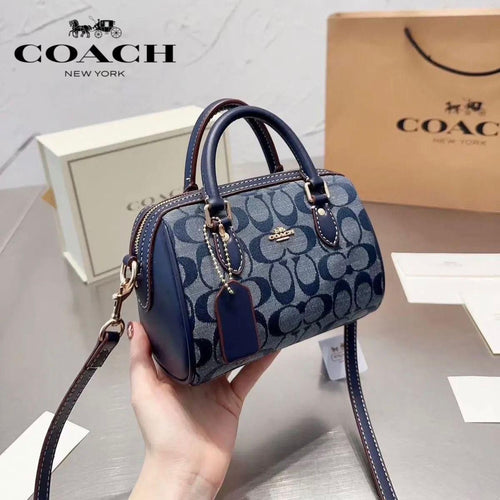 Coach Mini Rowan Satchel Signature Chambray