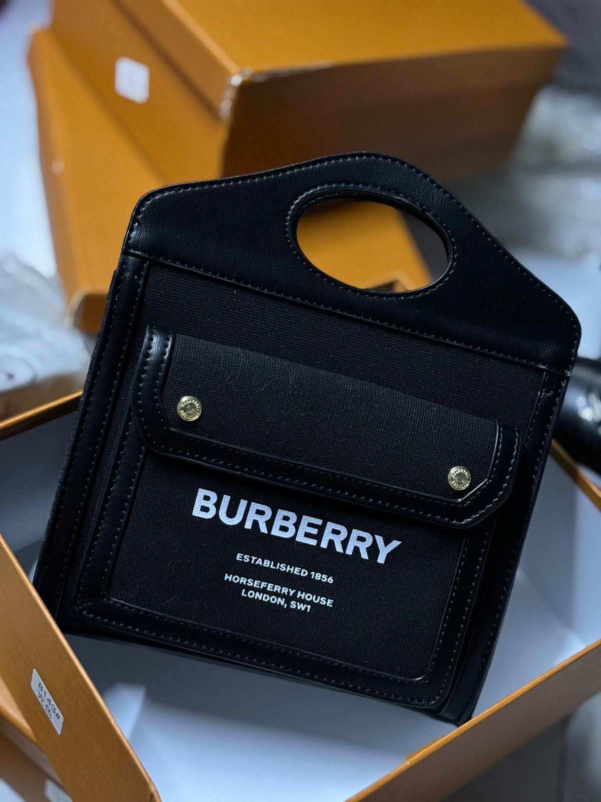 Burberry Horseferry Print Canvas Note Bag