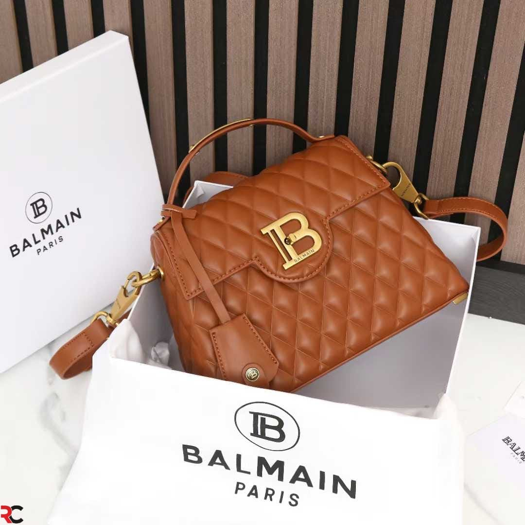 Balmain B-Buzz Glazed Dynasty Quilted Bag