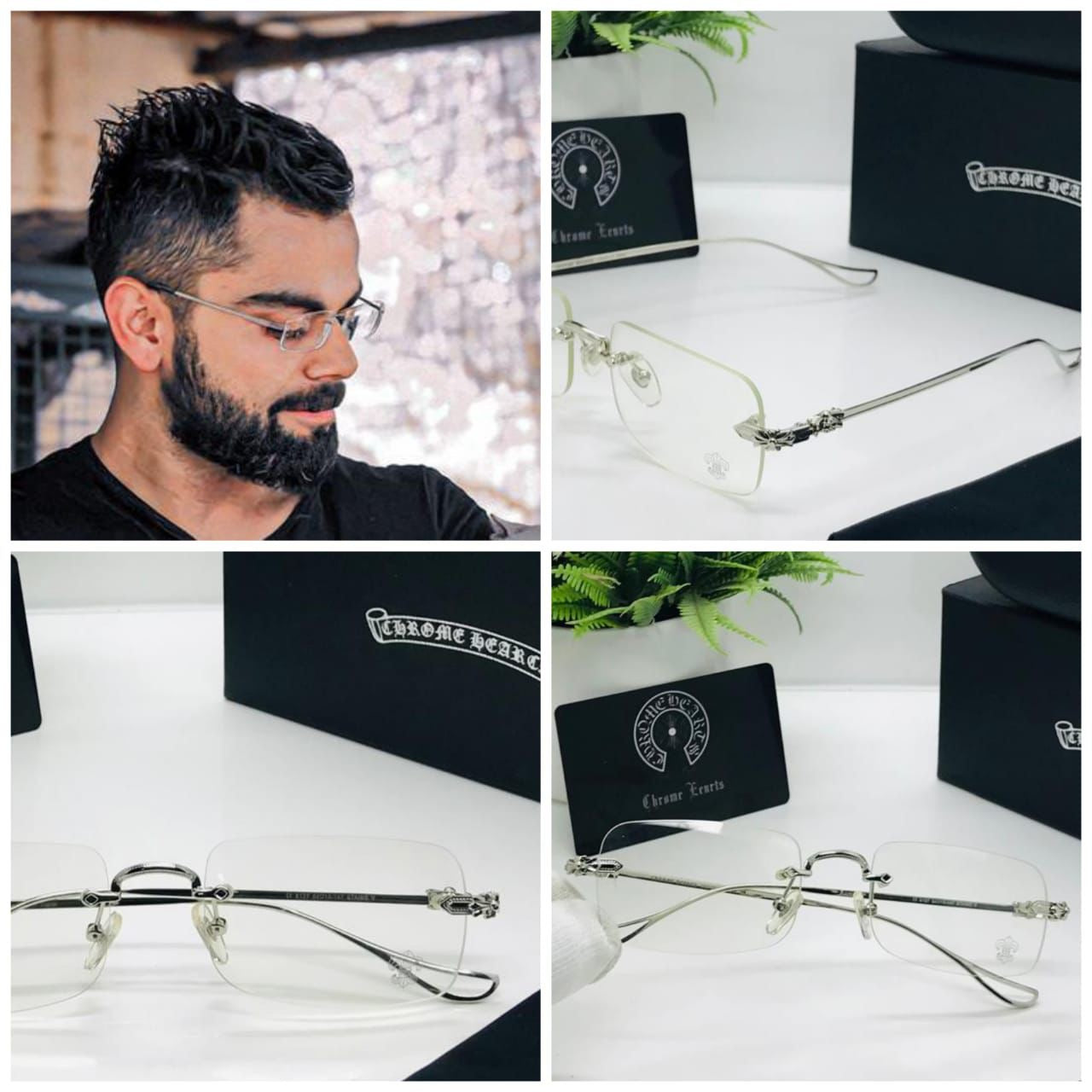 Chrome Heart Unisex Rimless Frame