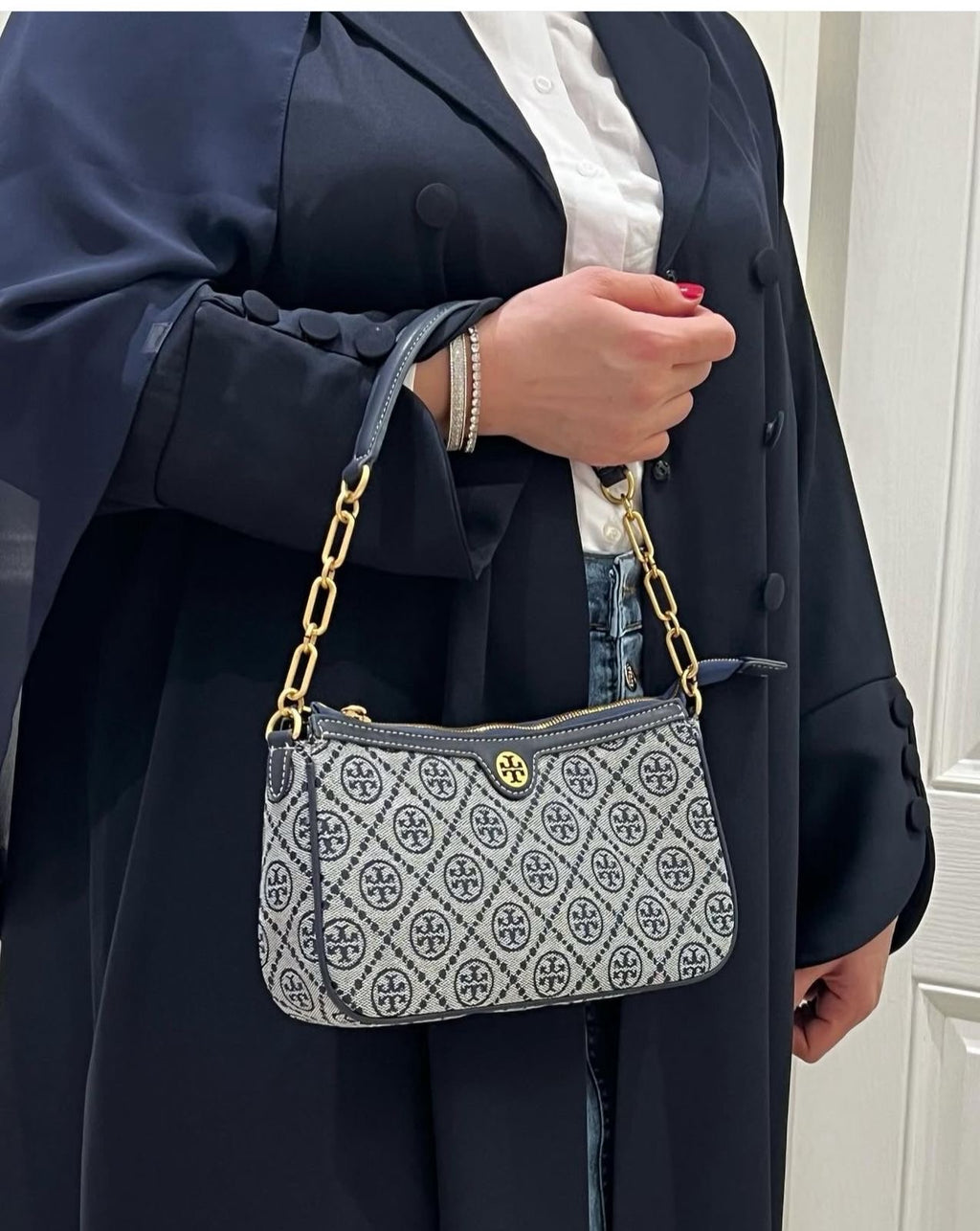 Tory Burch T Monogram Jacquard Studio Bag