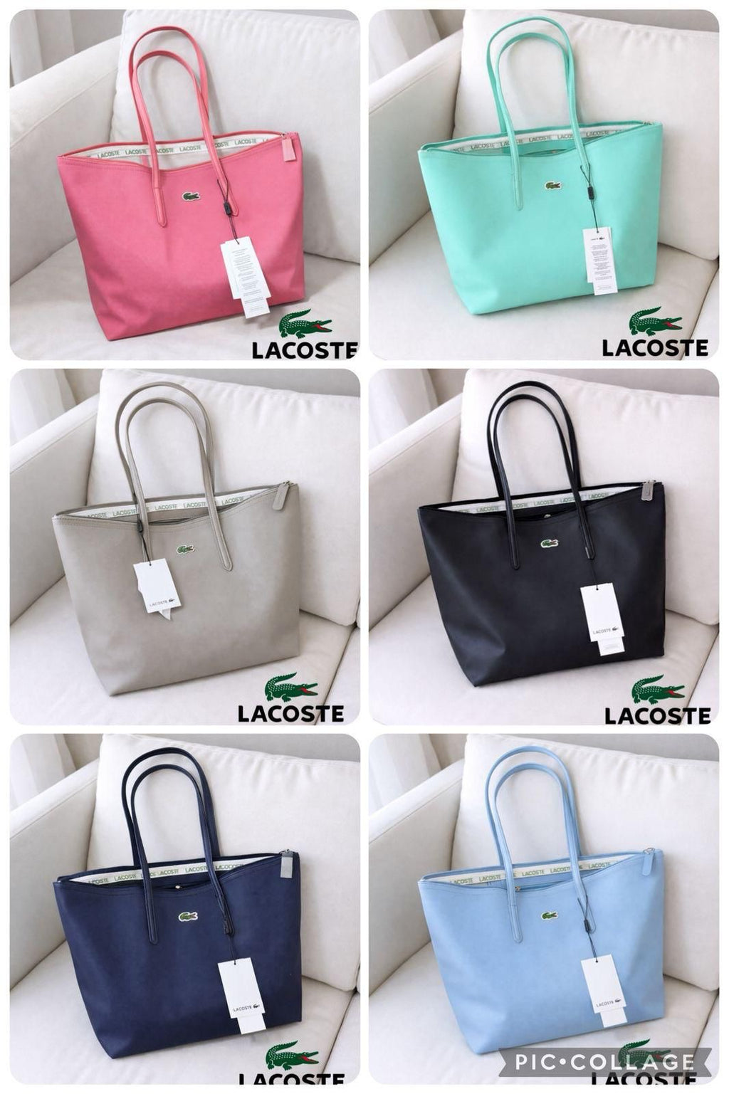Lacoste Large Zip Tote Bag