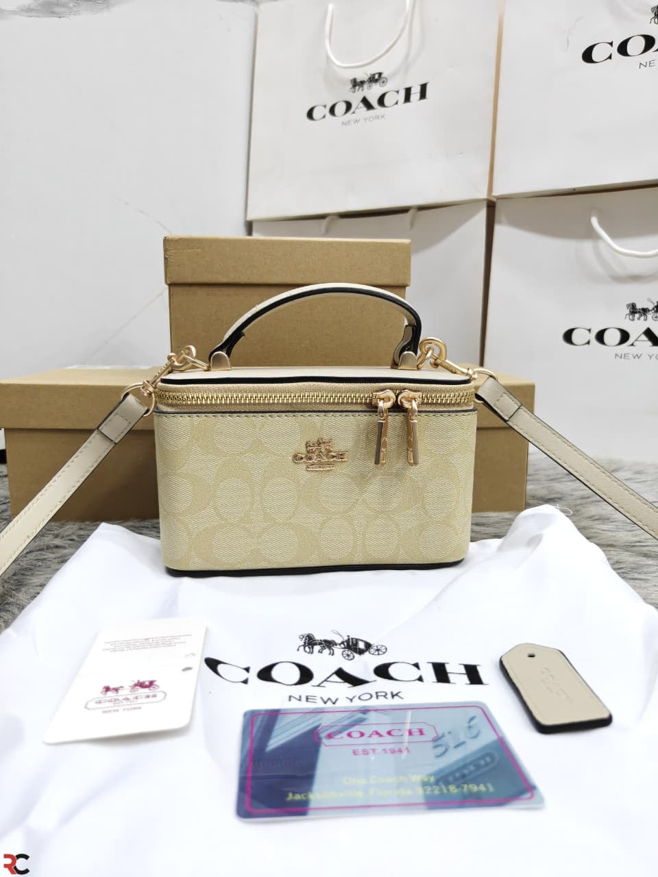 Coach Signature Canvas Vanity Bag