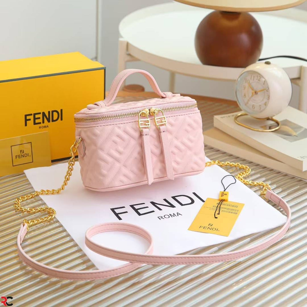 Fendi Monogram Quilted Vanity Nappa Bag