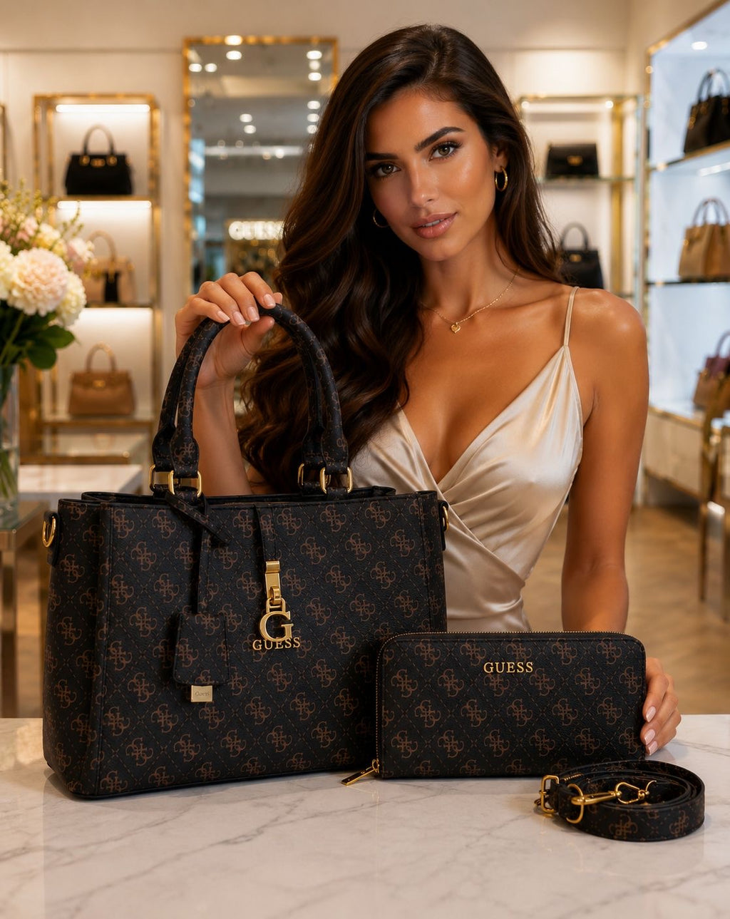 Guess G James Logo Satchel Bag