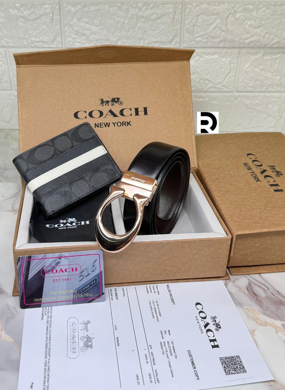 Coach Wallet & Reversible Belt Combo