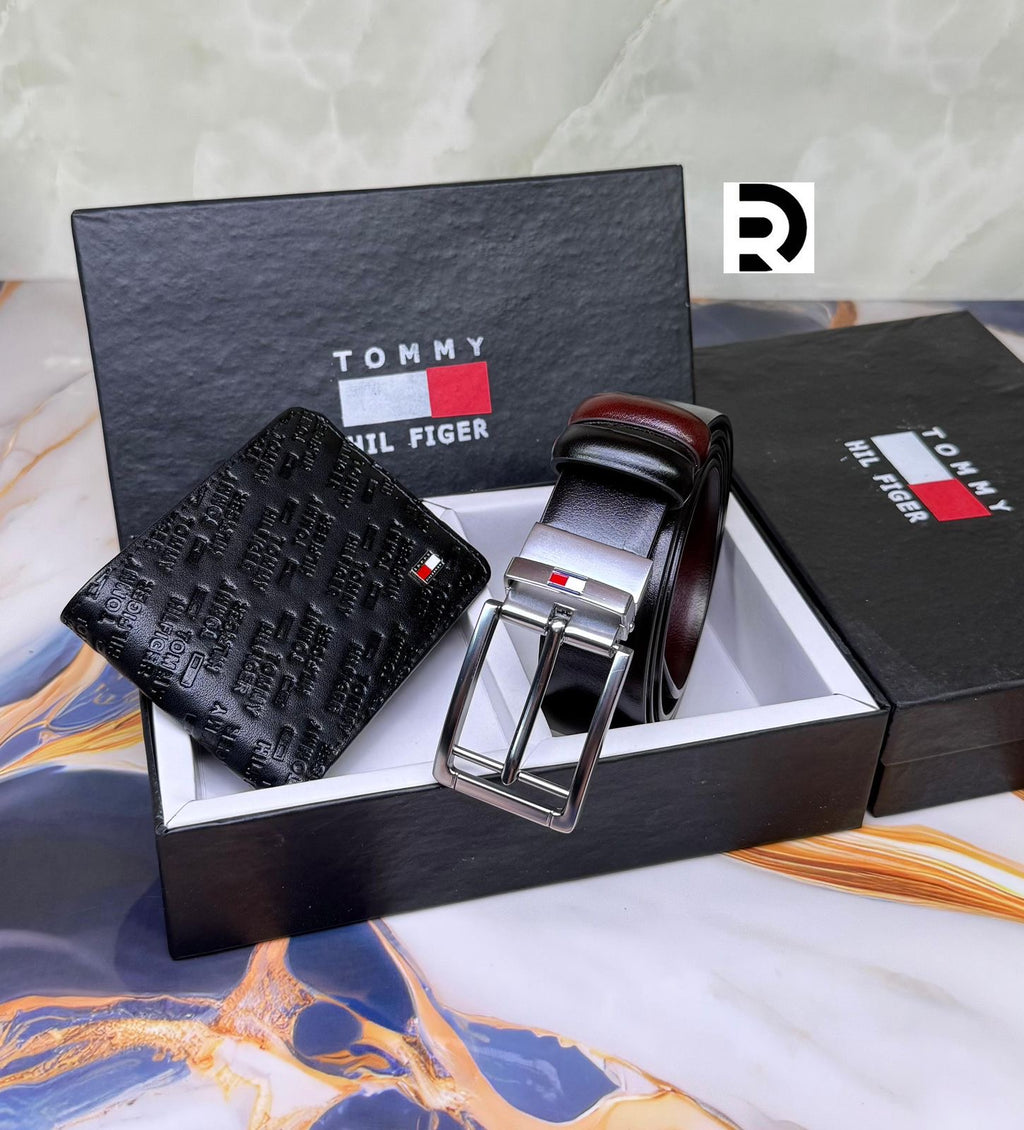Tommy Hilfiger Wallet & Belt Combo