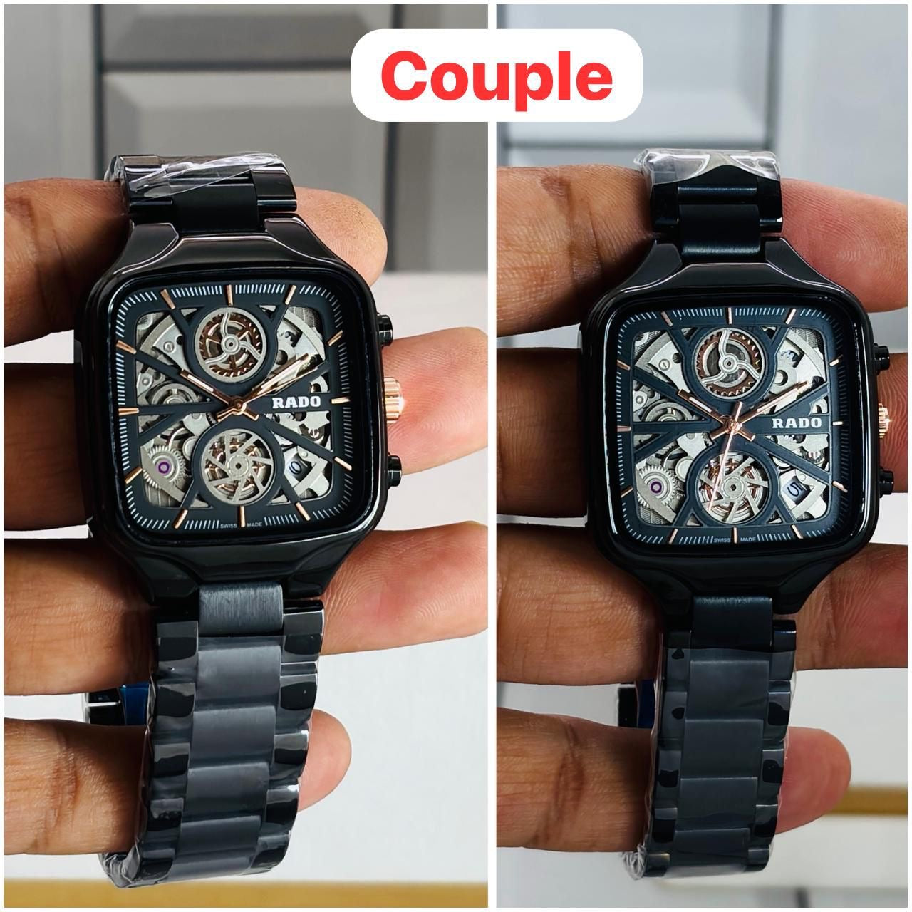 Rado True Square Open Heart Couple Watch