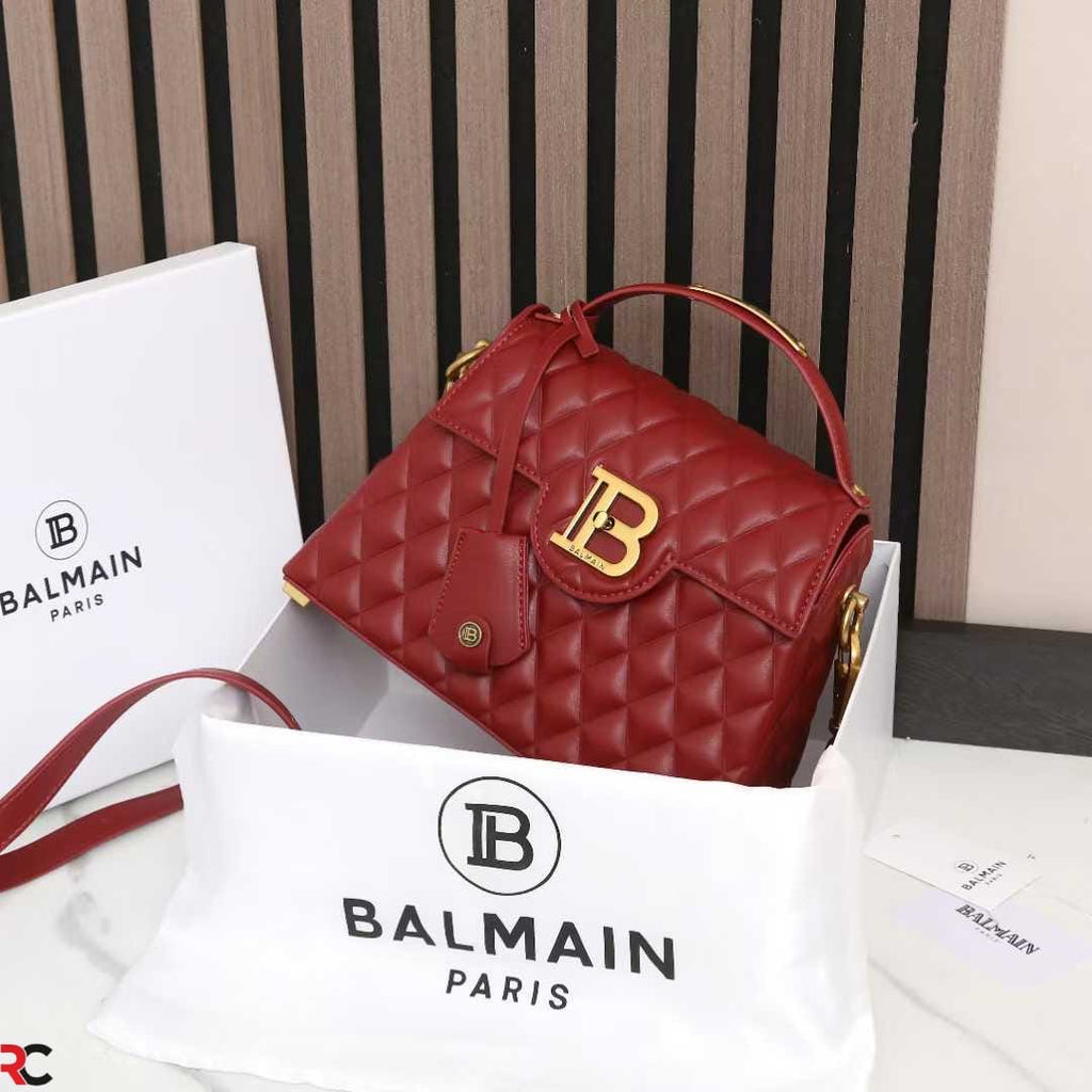 Balmain B-Buzz Glazed Dynasty Quilted Bag