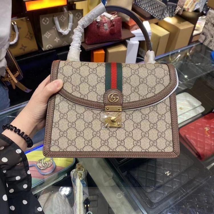 Gucci Ophidia Web Top Handle Bag