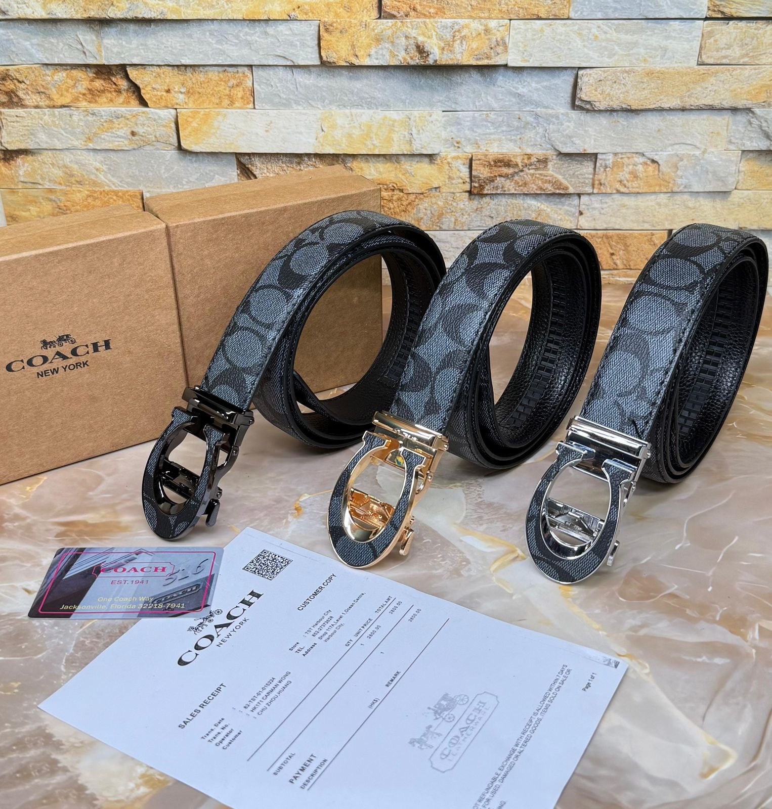 Coach Auto Lock Belt