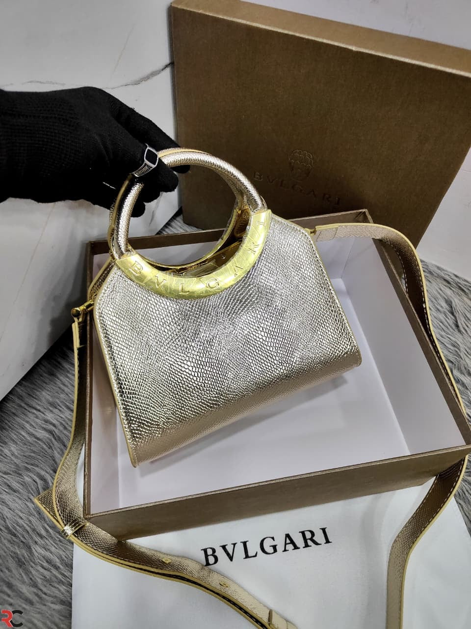 Bvlgari Roma Small Top Handle Bag