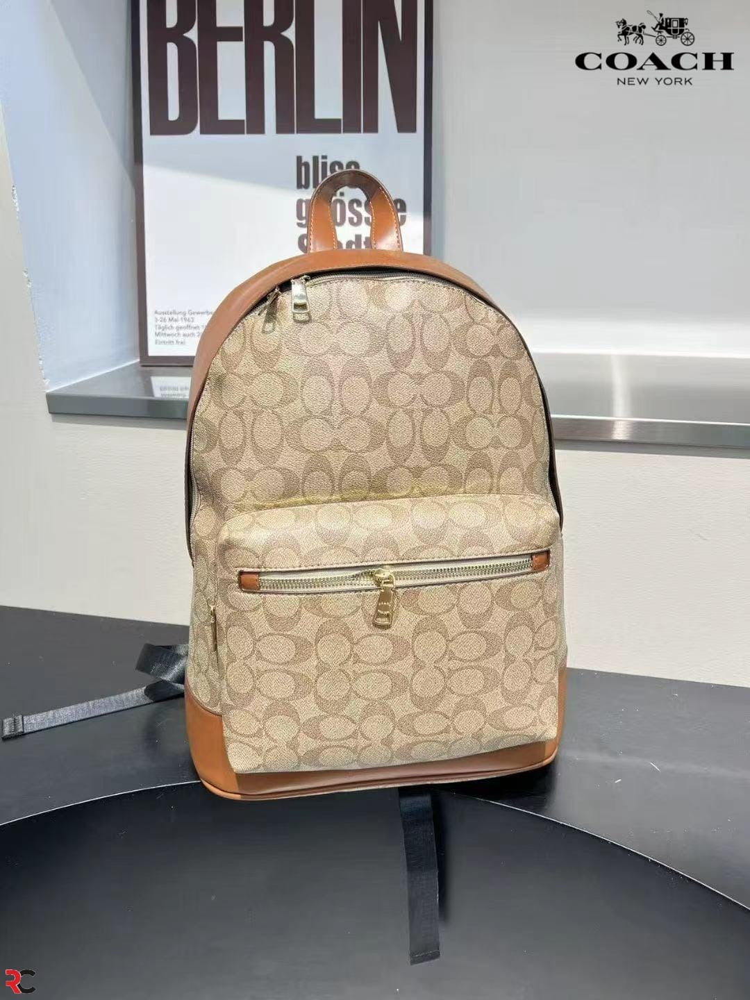 Coach West Backpack Signature Canvas