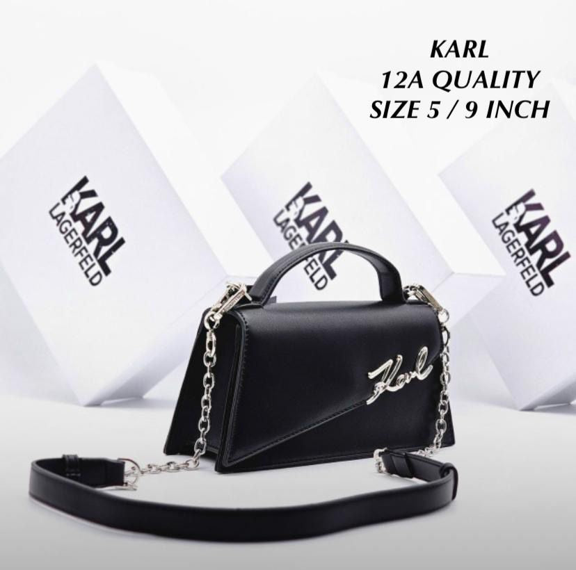 Karl Lagerfeld K/Signature Leather Bag