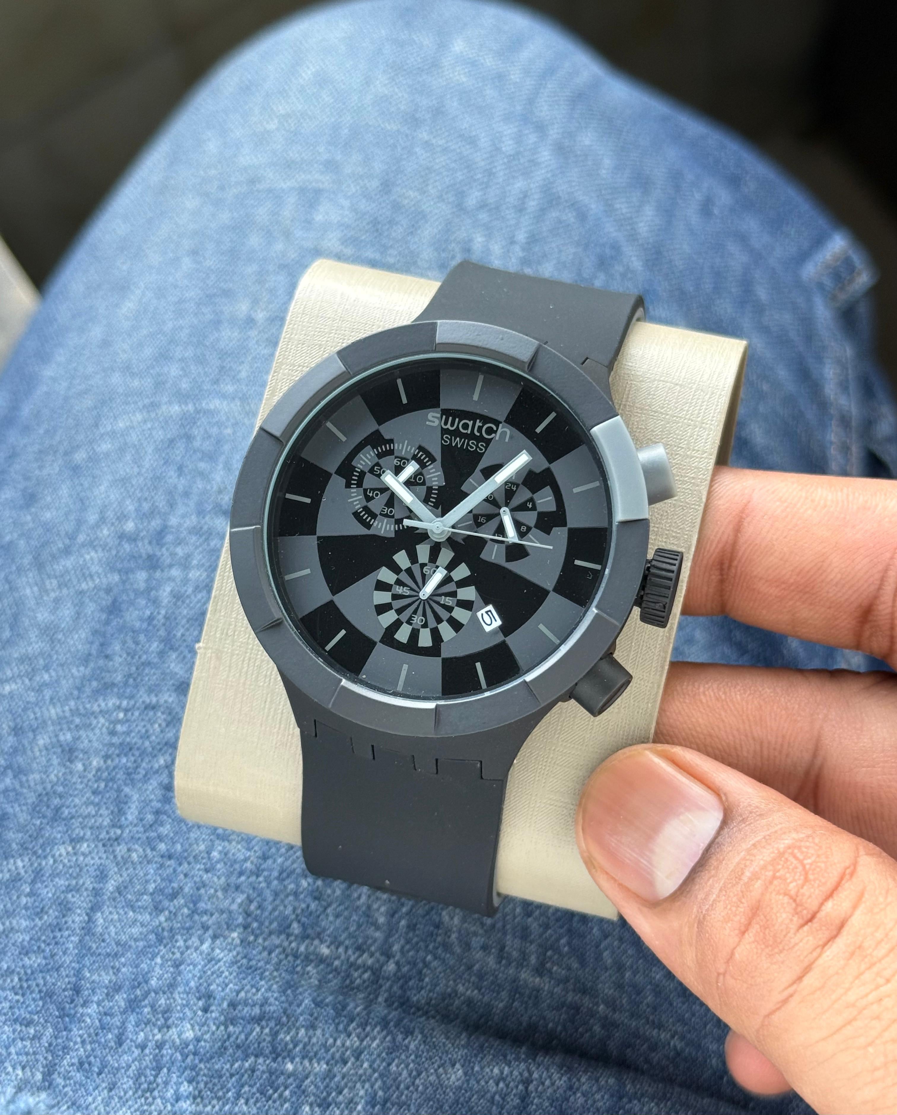 Swatch Checkpoint Black Chronograph