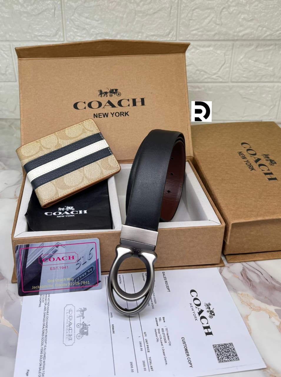 Coach Wallet & Reversible Belt Combo