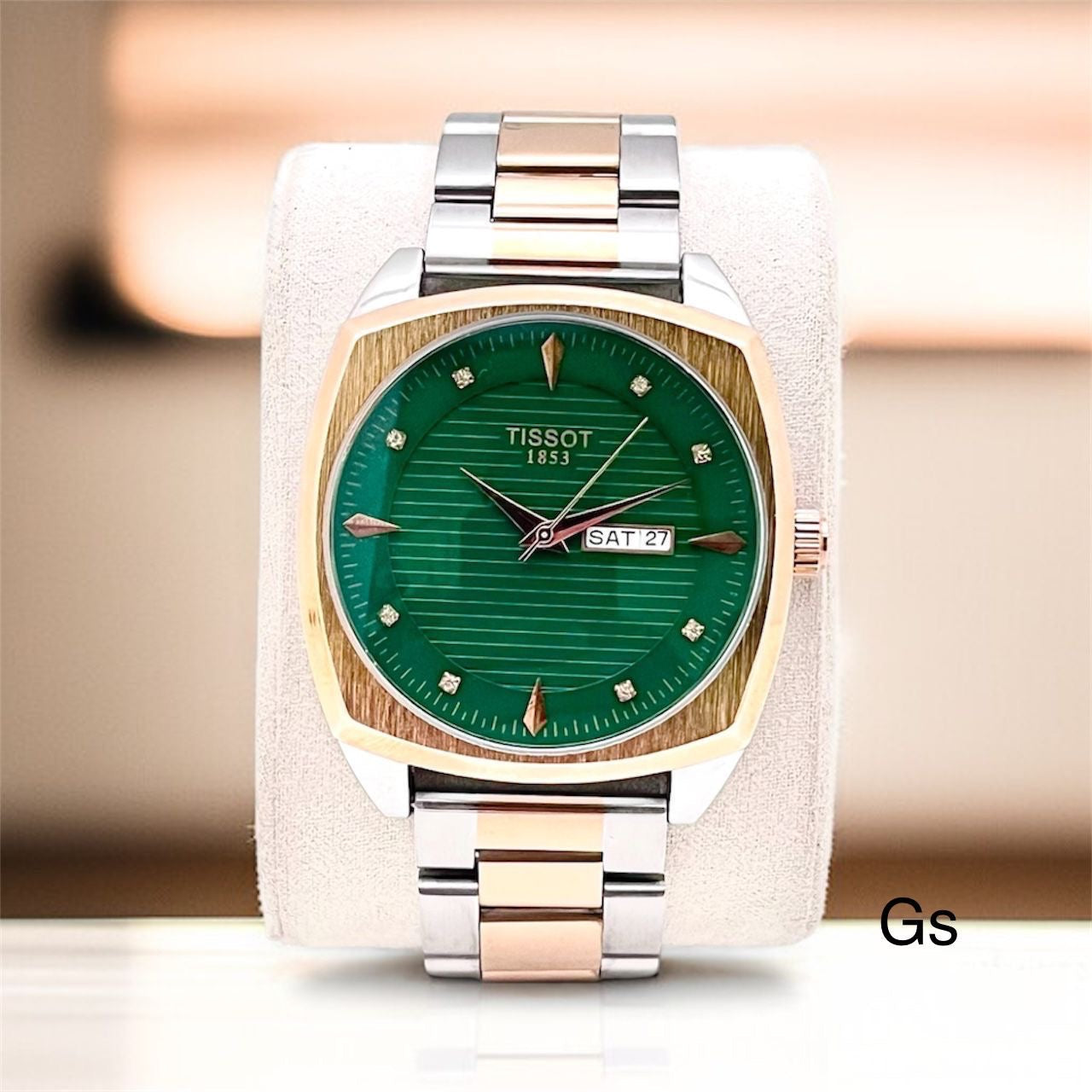 Tissot Rectangular Day Date Watch