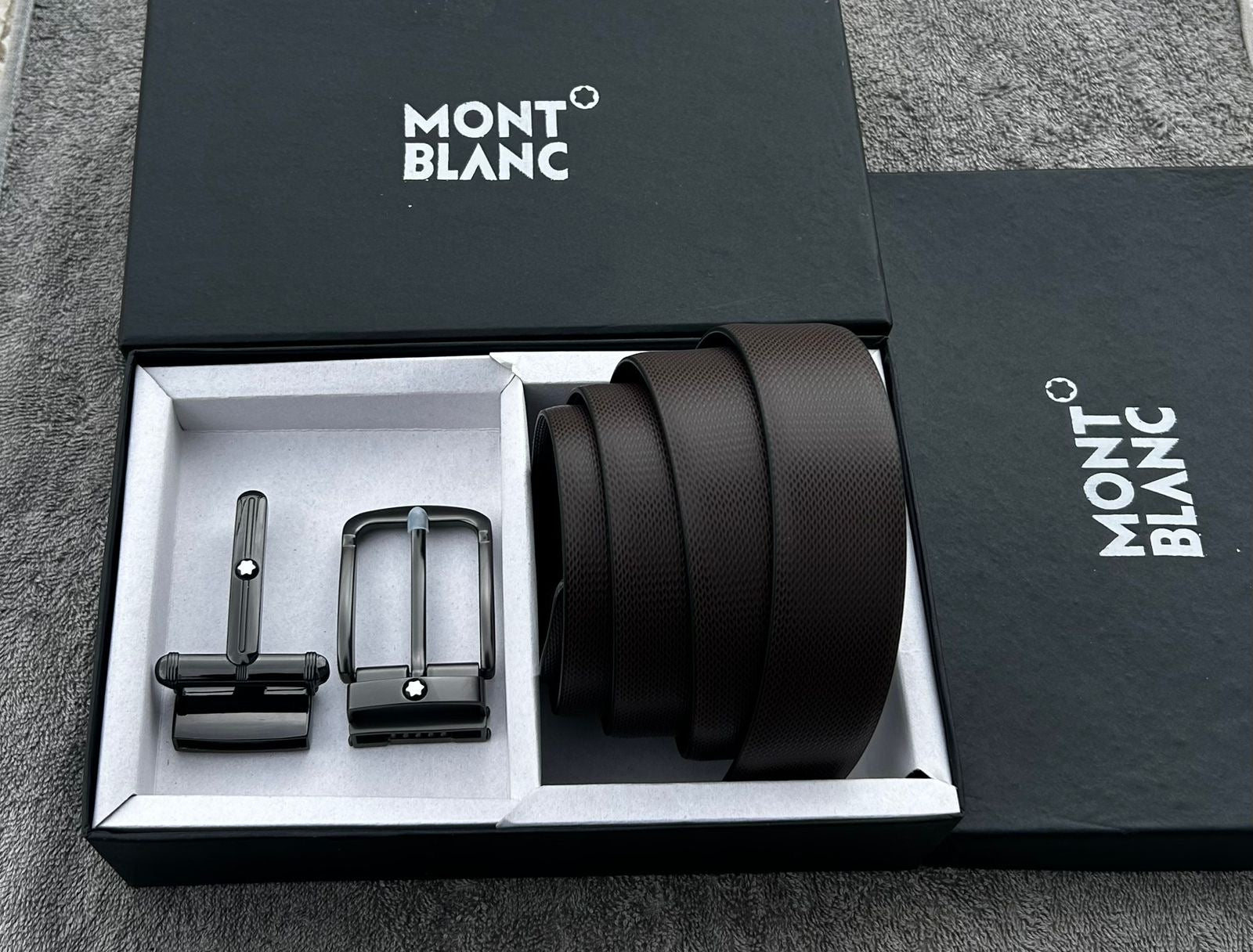 Mont Blanc Double Buckle Belt