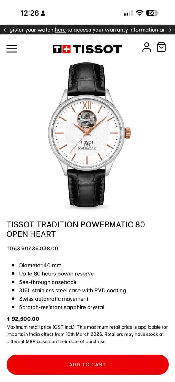 Tissot Tradition Powermatic 80