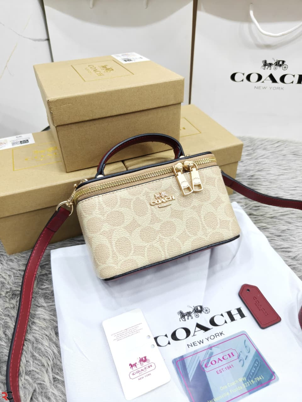 Coach Signature Canvas Vanity Bag