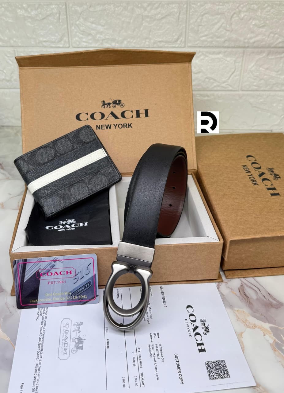 Coach Wallet & Reversible Belt Combo
