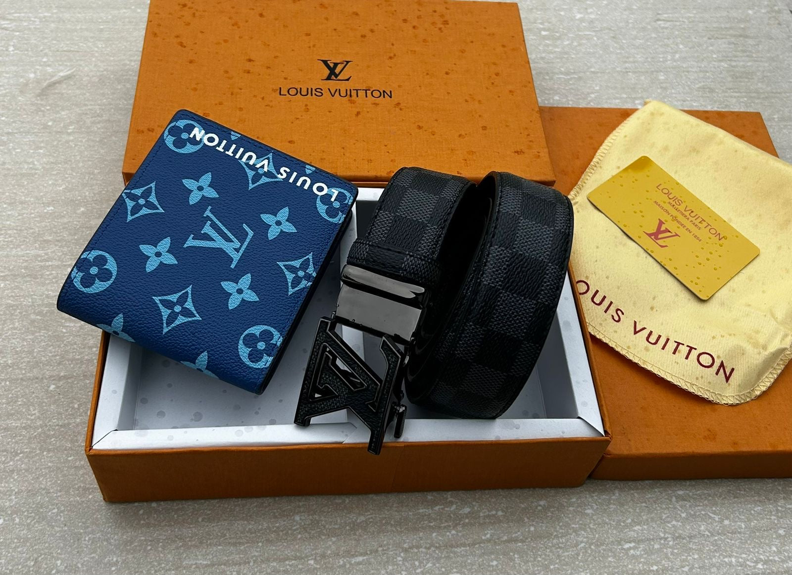 Louis Vuitton Wallet & Belt Combo