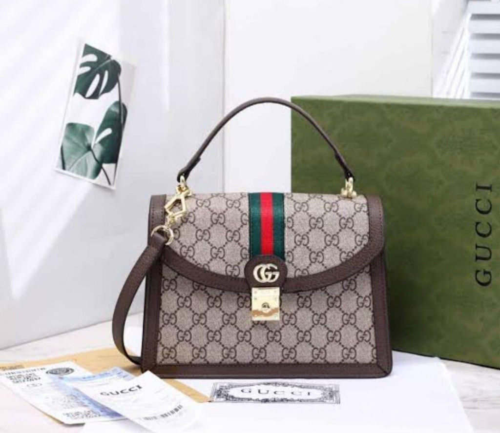 Gucci Ophidia Web Top Handle Bag