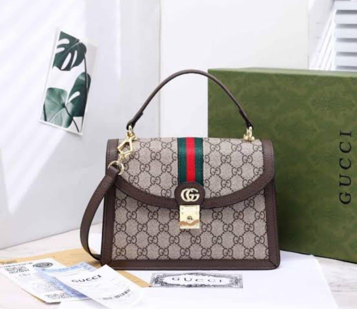 Gucci Ophidia Web Top Handle Bag
