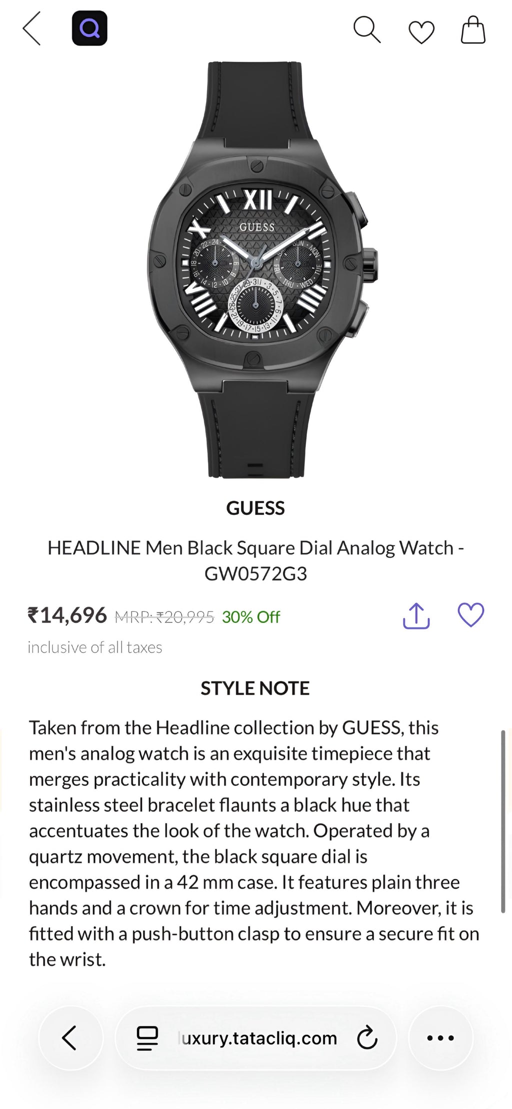 Guess Headline Chronograph