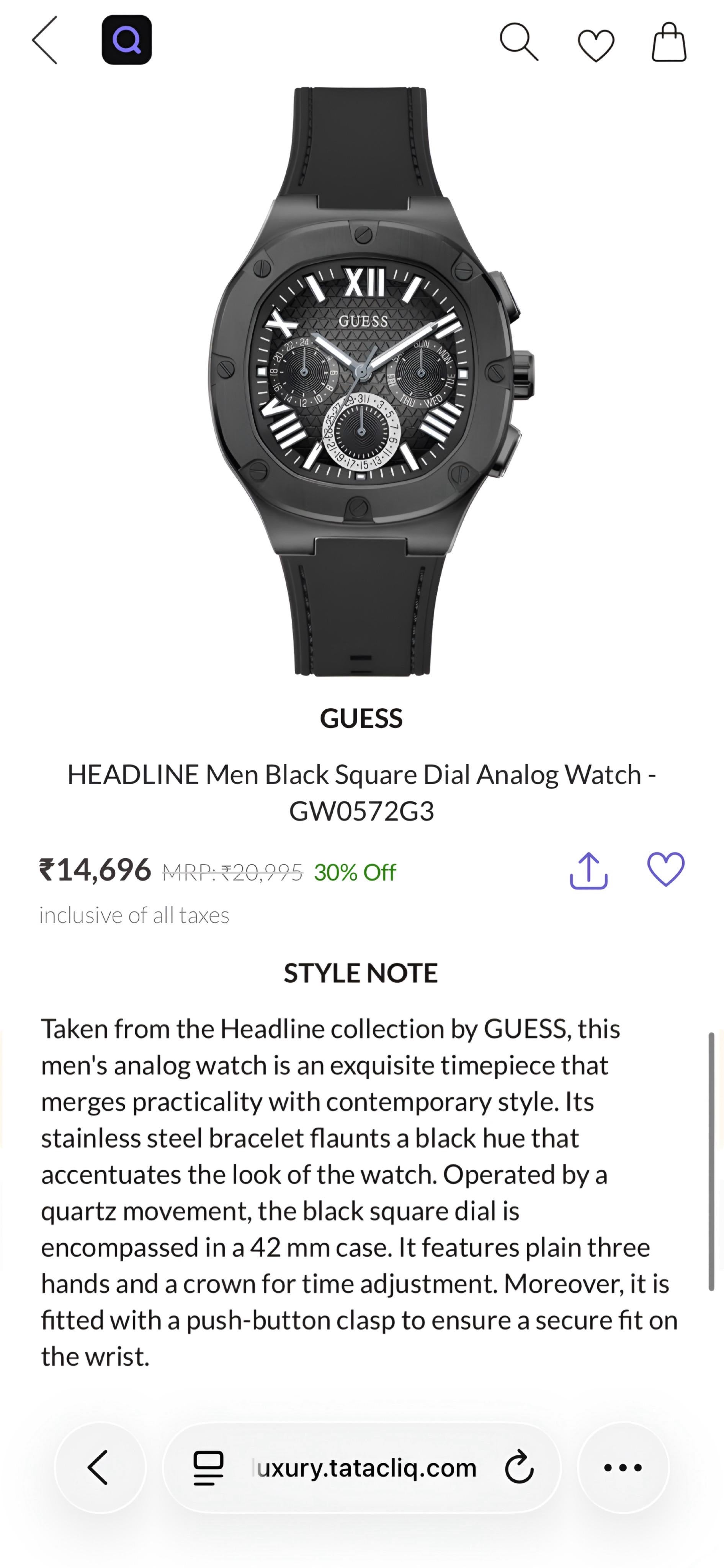 Guess Headline Chronograph
