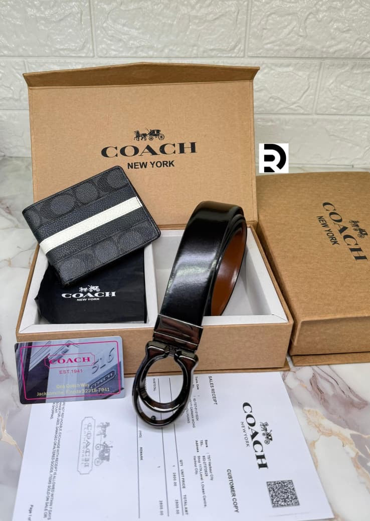 Coach Wallet & Reversible Belt Combo