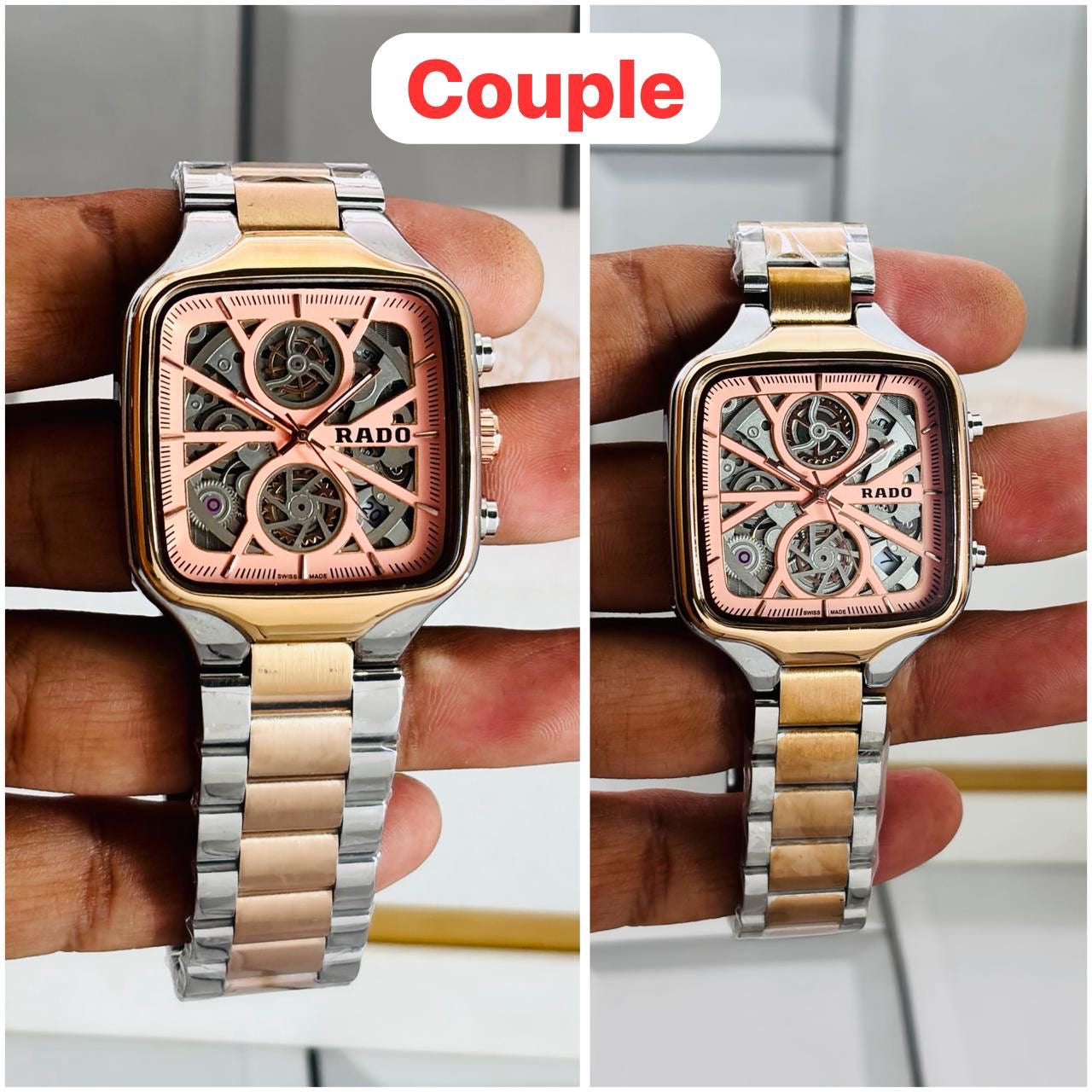 Rado True Square Open Heart Couple Watch