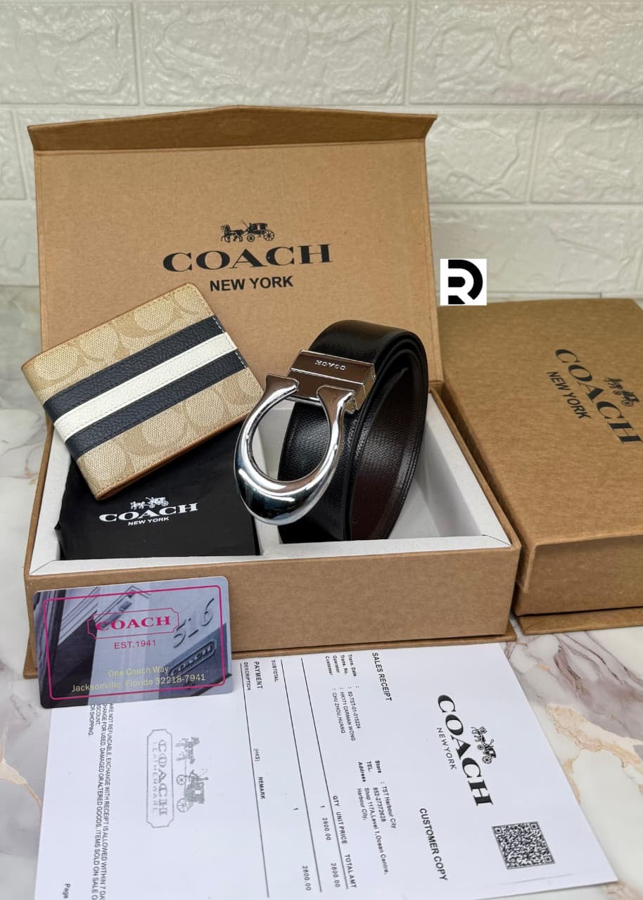 Coach Wallet & Reversible Belt Combo