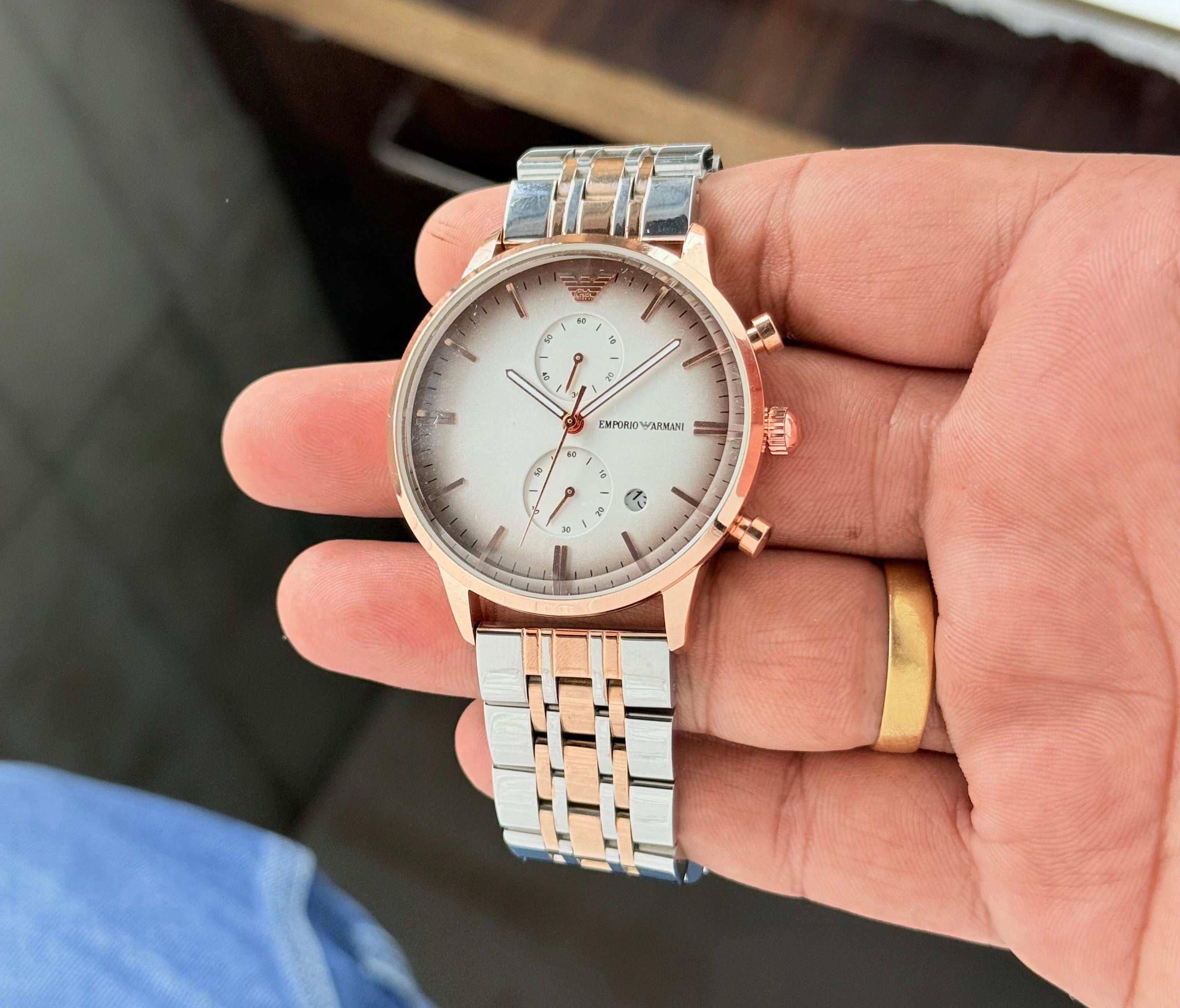 Emporio Armani Gianni Grey Dial Chronograph