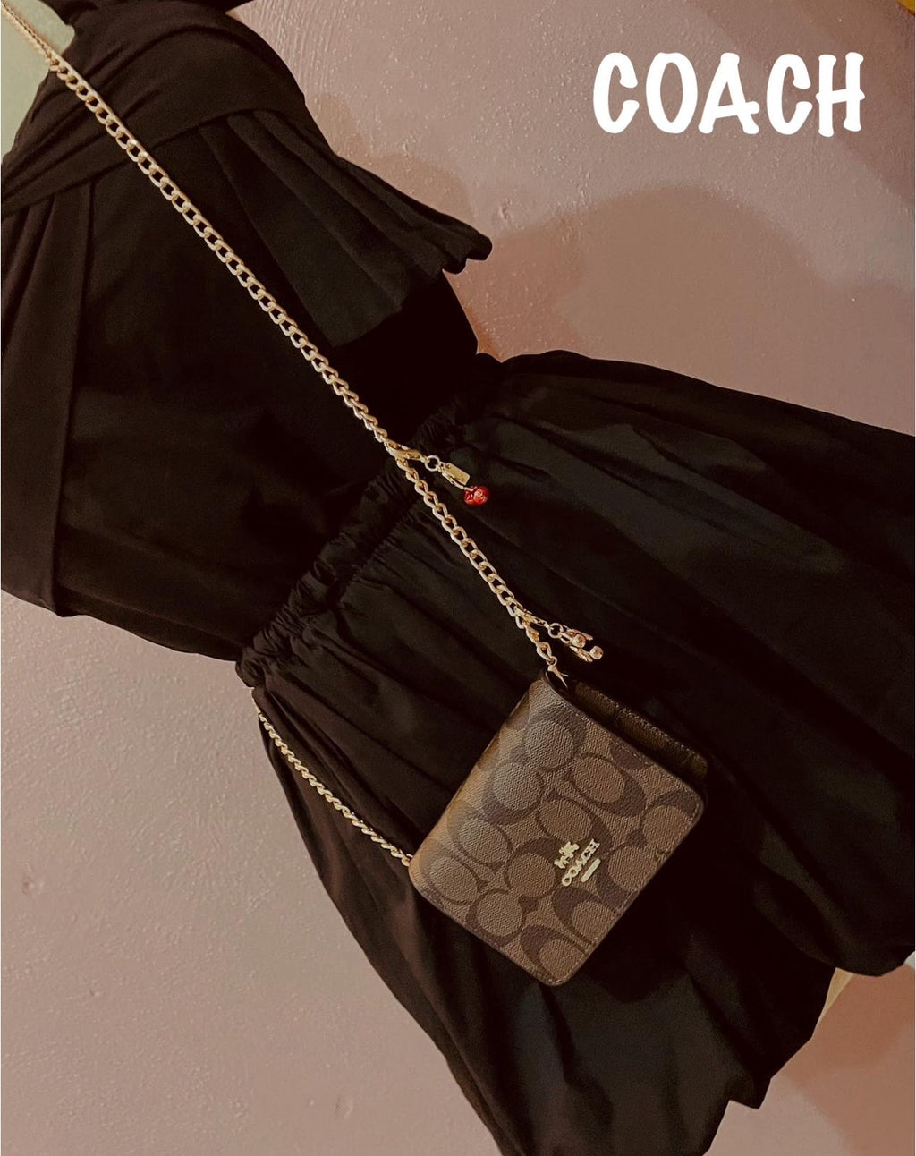 Coach Mini Wallet With Metal Sling