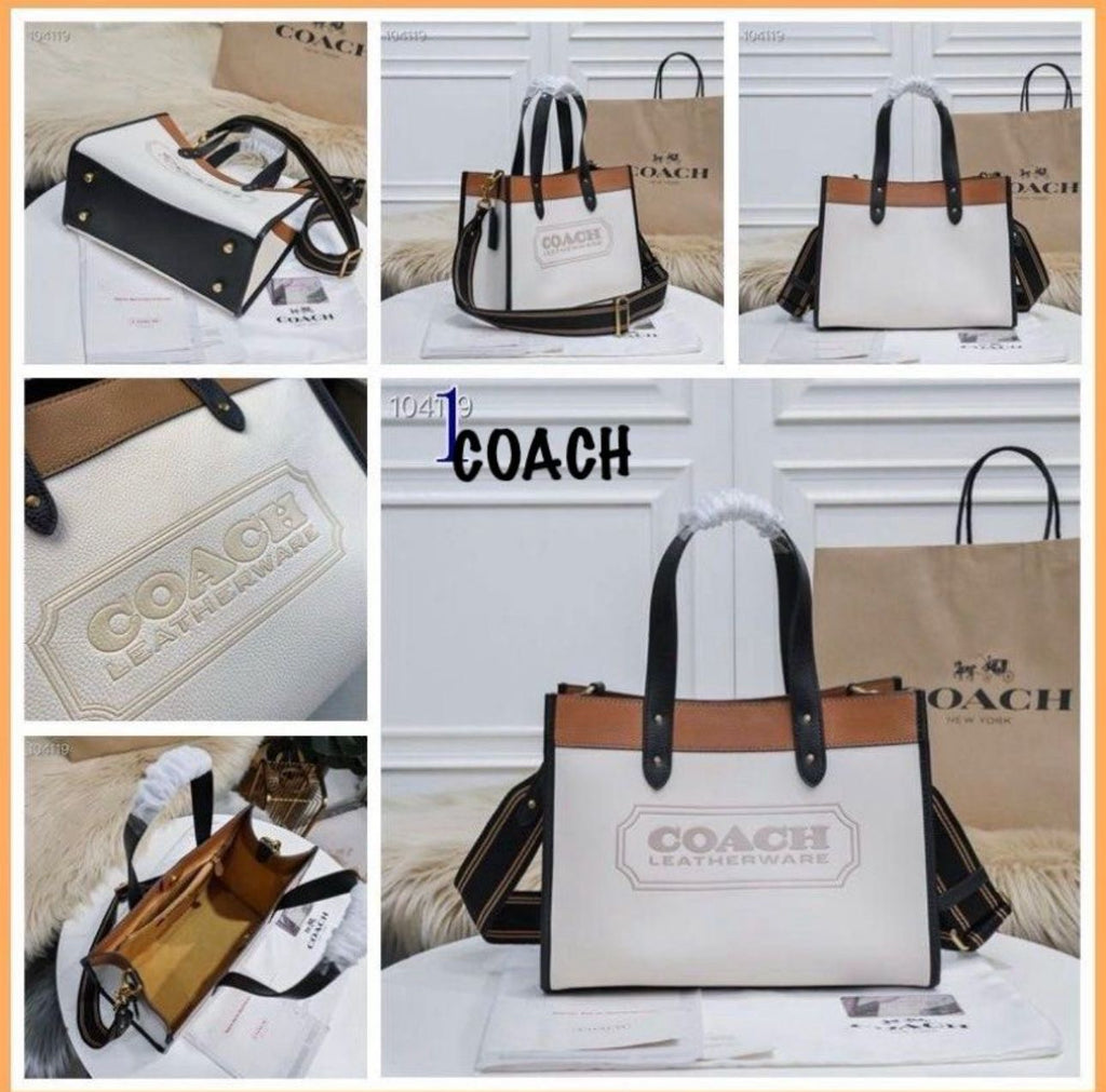 Coach Chalk Multi Badge Field 30 Tote Bag