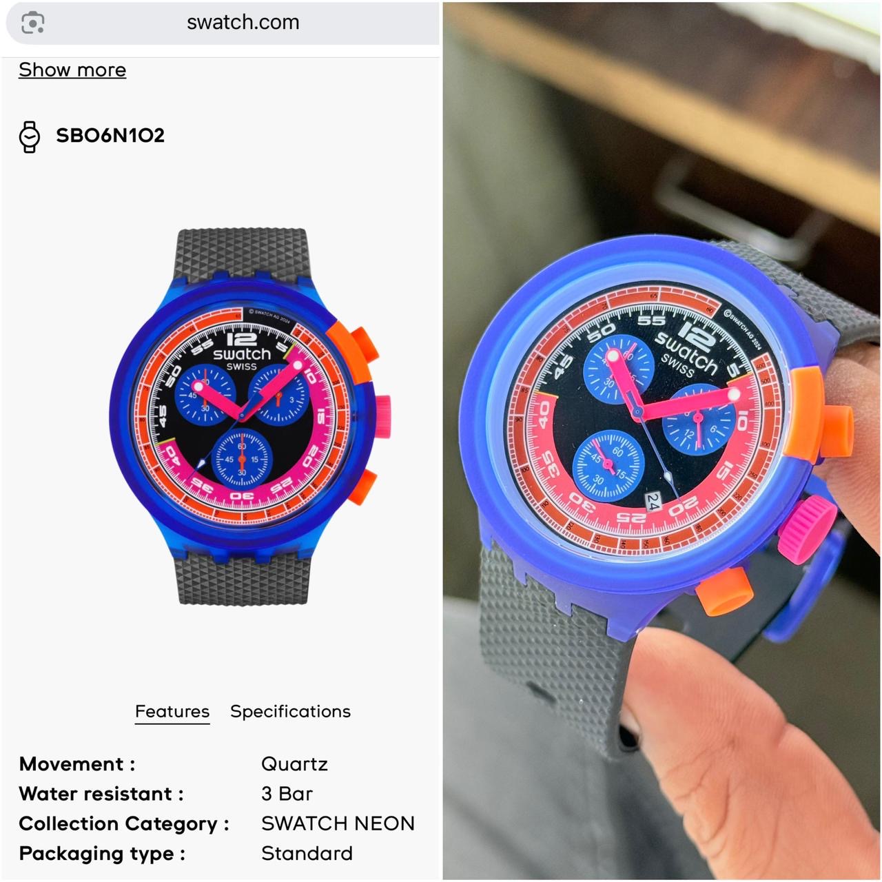 Swatch Neon Grand Prix Chronograph