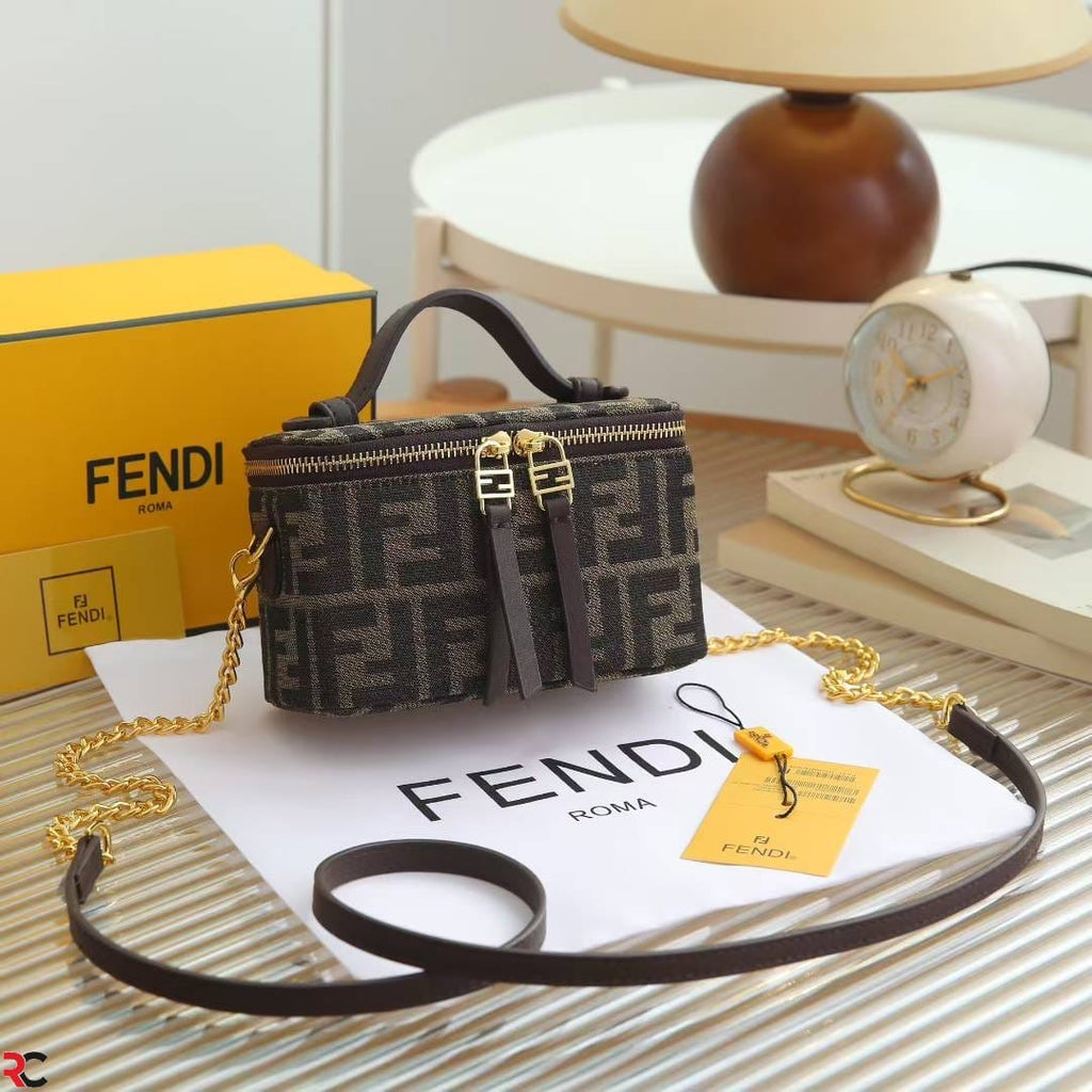Fendi Monogram Quilted Vanity Nappa Bag