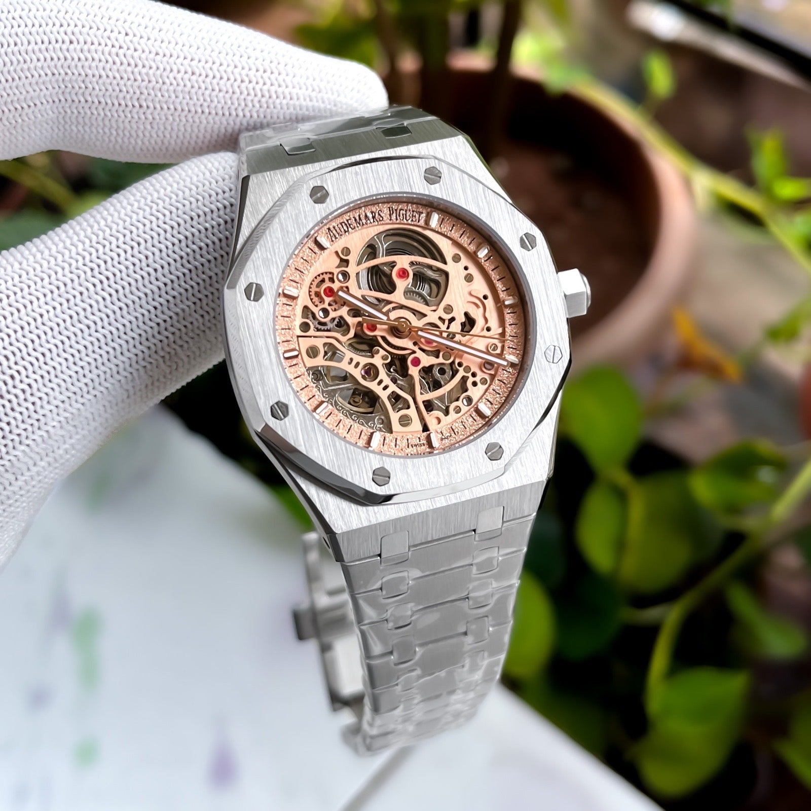 Audemars Piguet Royal Oak Skeleton Salmon