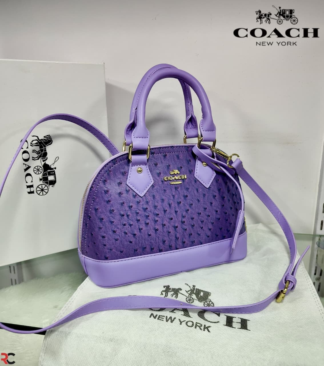 Coach Textured Ostrich Style Alma Bag