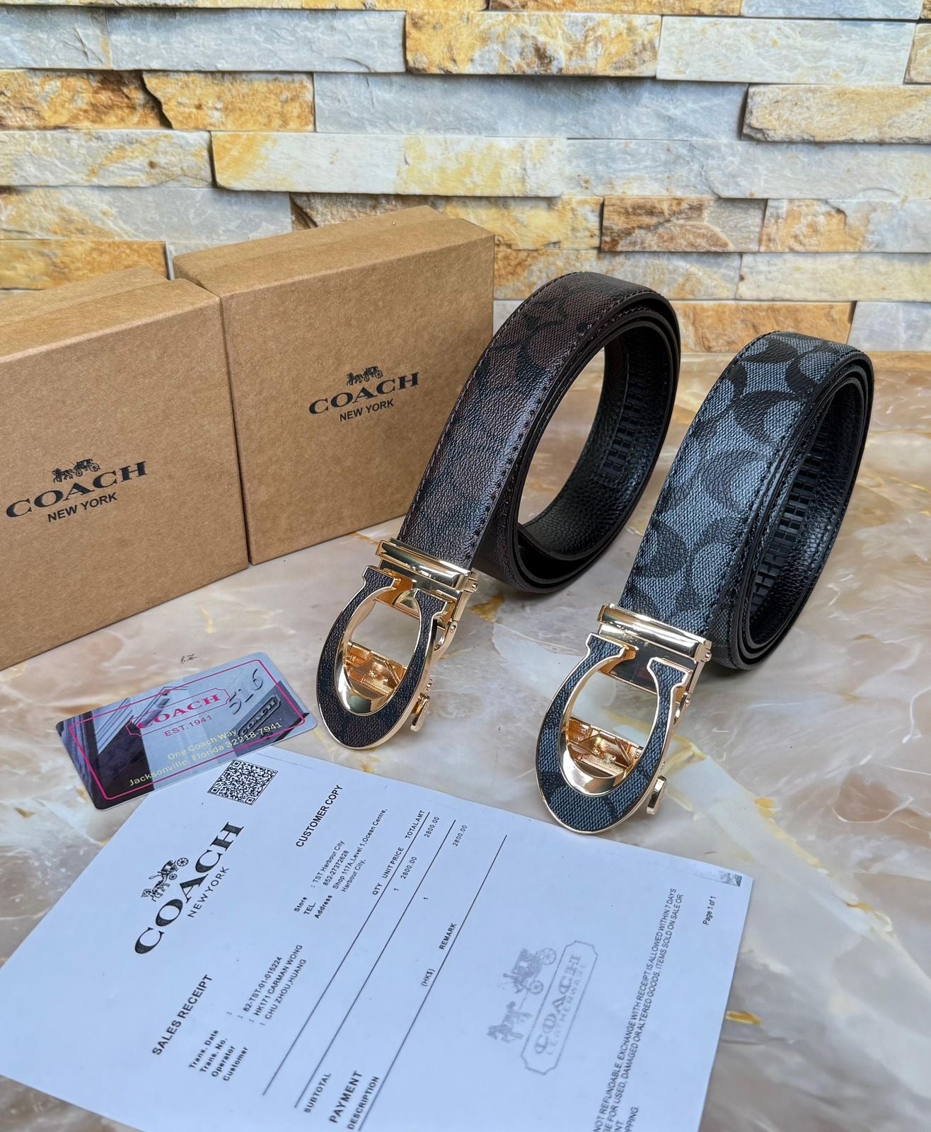 Coach Auto Lock Belt